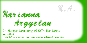 marianna argyelan business card